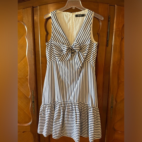 Ralph Lauren Dresses & Skirts - Ralph Lauren blue and white striped dress Size 10